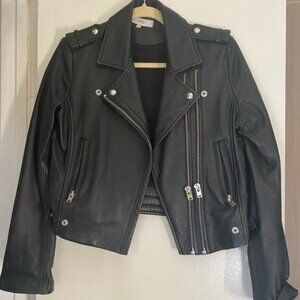 IRO Luiga moto motorcycle biker leather jacket size 42